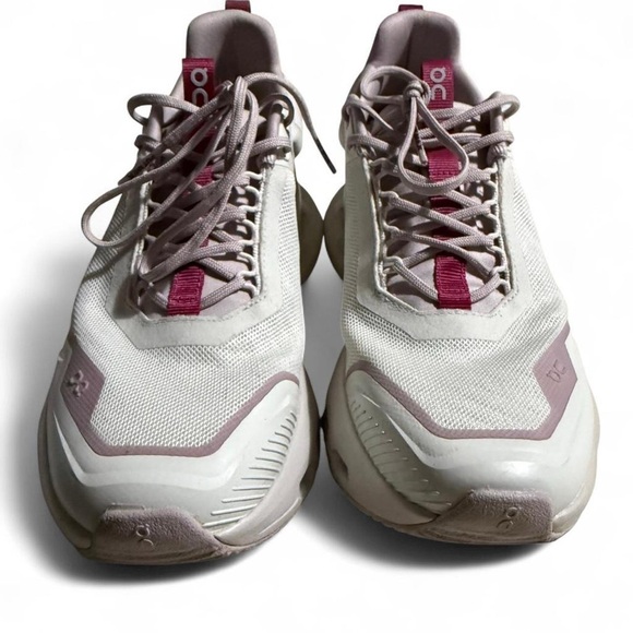 On Running Women's Athletic Shoes - Cream and Red - Picture 3 of 8